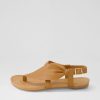 DJANGO & JULIETTE Jojos Dark Tan Leather Sandals | Flats