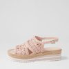 DJANGO & JULIETTE Amiri Pale Pink Woven Sandals | Espadrilles