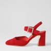 DJANGO & JULIETTE Kalsey Red Suede Heels | Heels