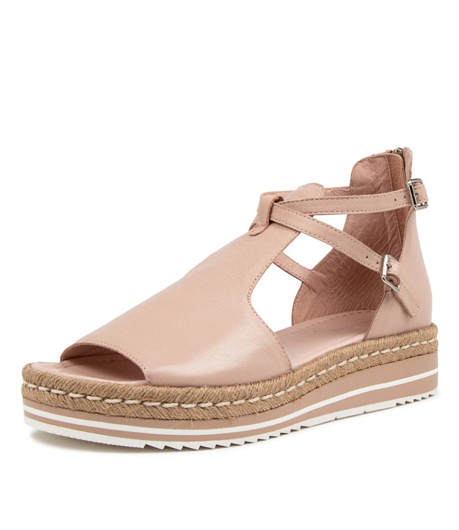 DJANGO & JULIETTE Alexys Lrg Rose Leather | Espadrilles