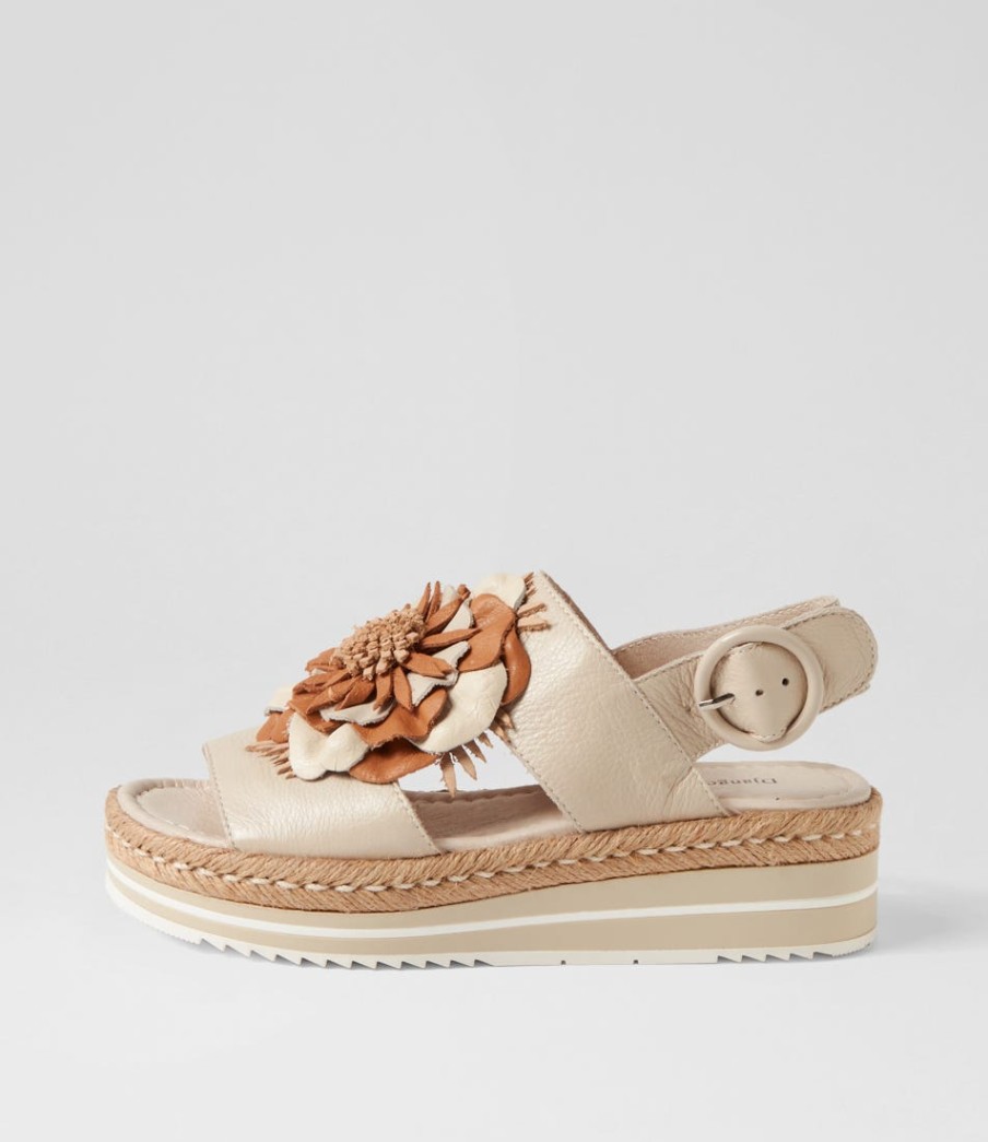 DJANGO & JULIETTE Amare Almond Natural Multi Leather Espadrilles | Espadrilles