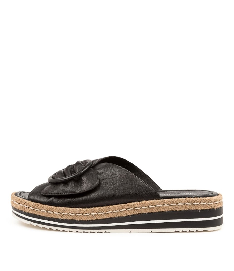 DJANGO & JULIETTE Arturo Lrg Black Leather | Espadrilles