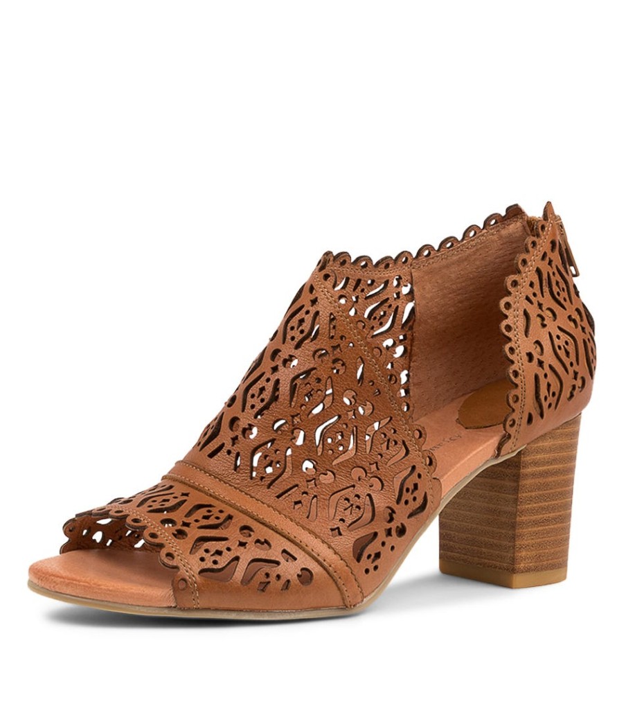 DJANGO & JULIETTE Siena Tan Leather | Heels