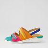 ZIERA Bizzy W Bright Multi Leather Sandals | Wedges