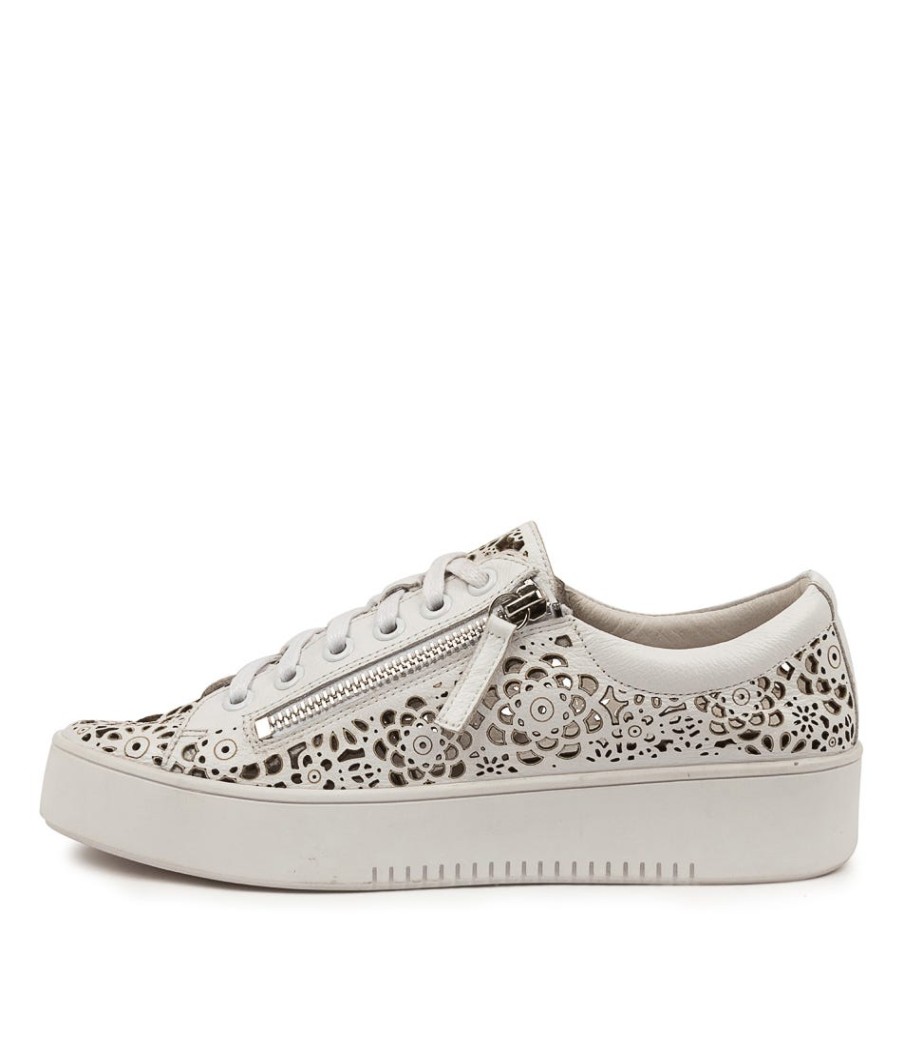 DJANGO & JULIETTE Leitha White Leather | Sneakers