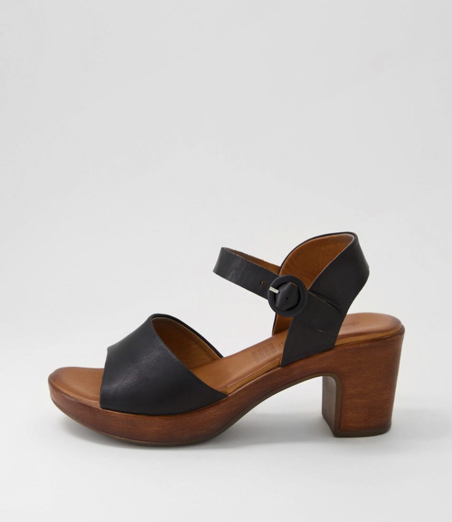 DIANA FERRARI Blaide Black Natural Leather Sandals | Heels