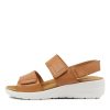 ZIERA Nyle Xw Tan Leather Sandals | Sneakers