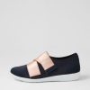 ZIERA Urban Ff Navy Rose Gold Neoprene Sneakers | Comfort