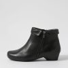 ZIERA Cathal Xw Black Leather Ankle Boots | Boots