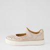 ZIERA Pannah Xf Dusty Pink Rose Gold Leather Mary Janes | Flats