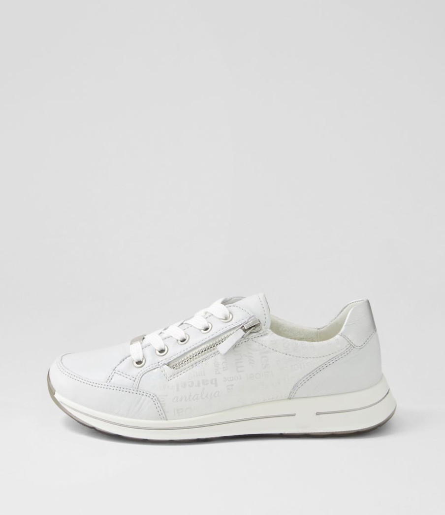 ARA Osaka 1 Misty Grey Silver Leather Sneakers | Comfort