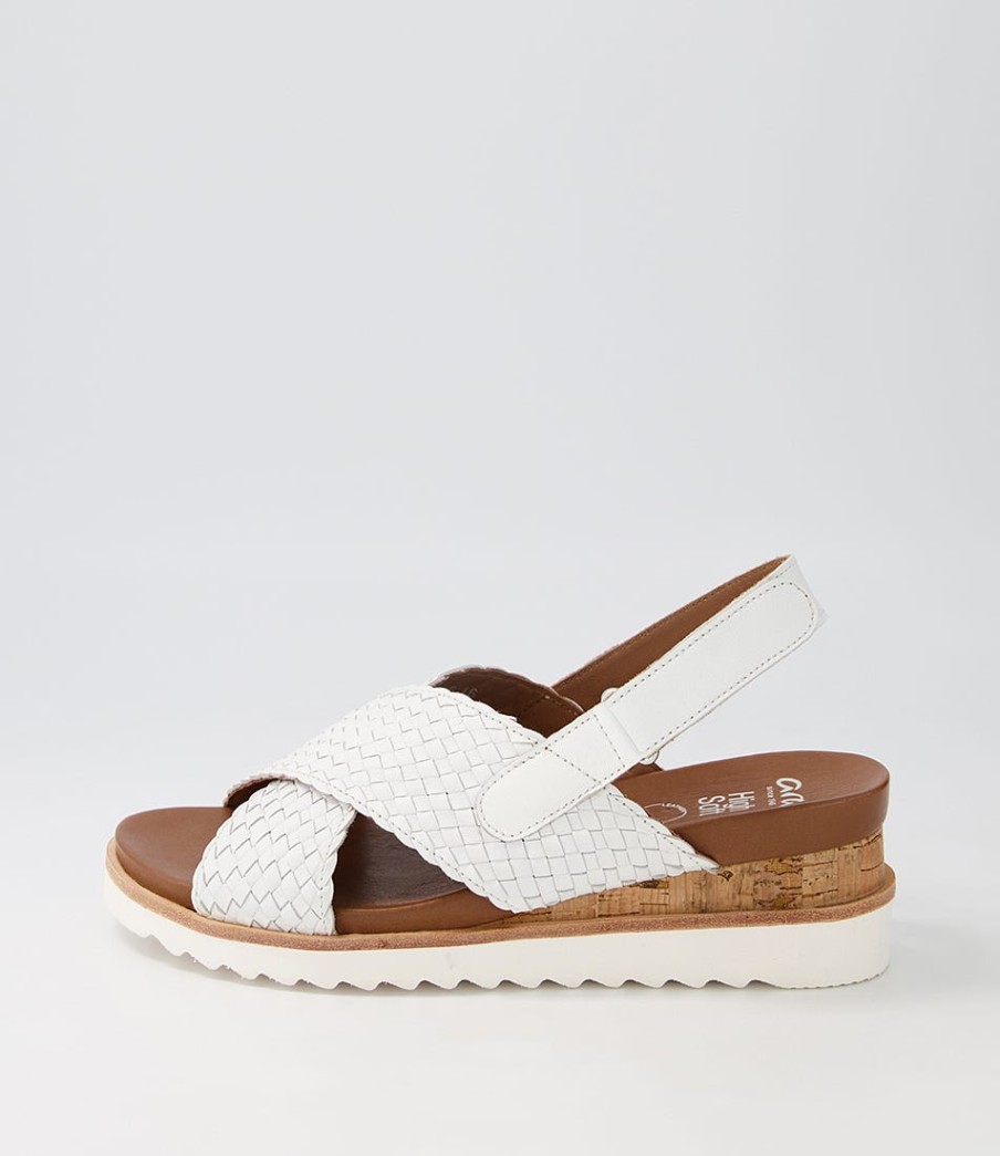 ARA Valencia 06 White Leather Sandals | Comfort