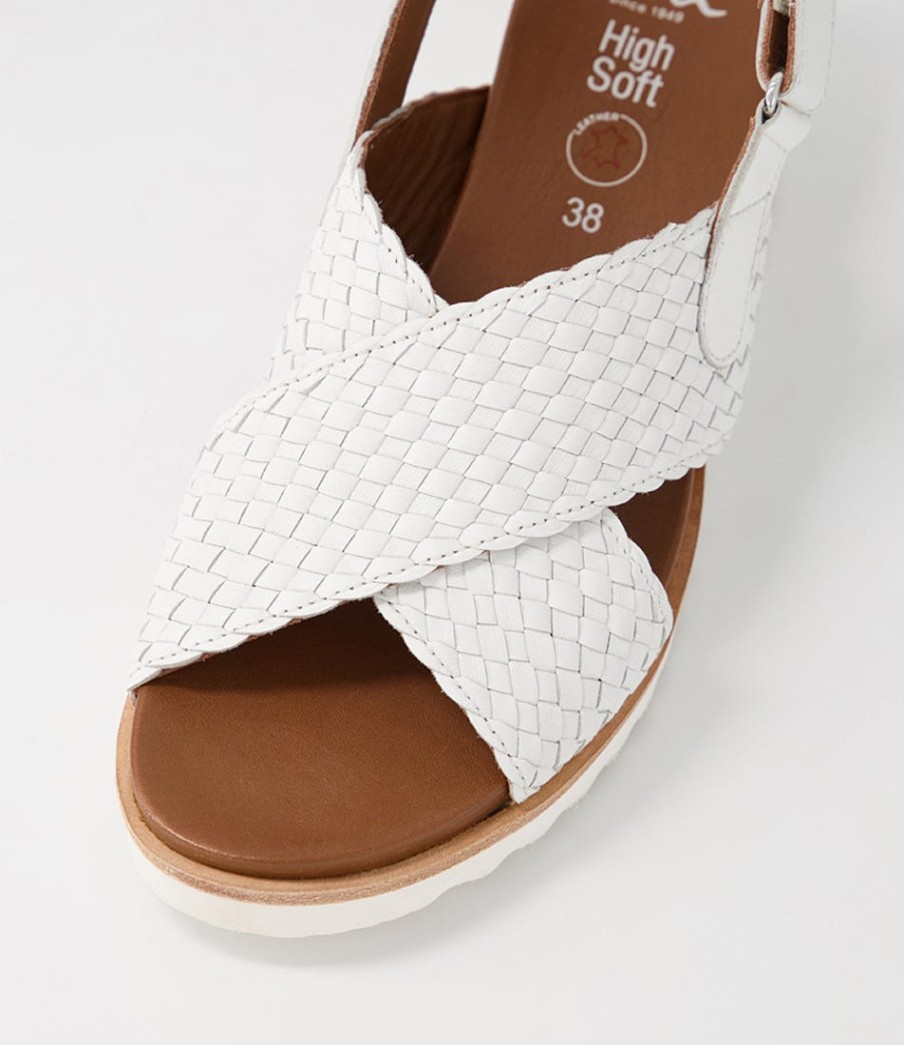 ARA Valencia 06 White Leather Sandals | Comfort