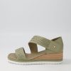 DJANGO & JULIETTE Ide Khaki Weave Leather Espadrilles | Espadrilles