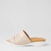 ZIERA Elija Xw Almond Leather Slides | Wedges