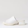 DJANGO & JULIETTE Parnee White Leather Mules | Heels