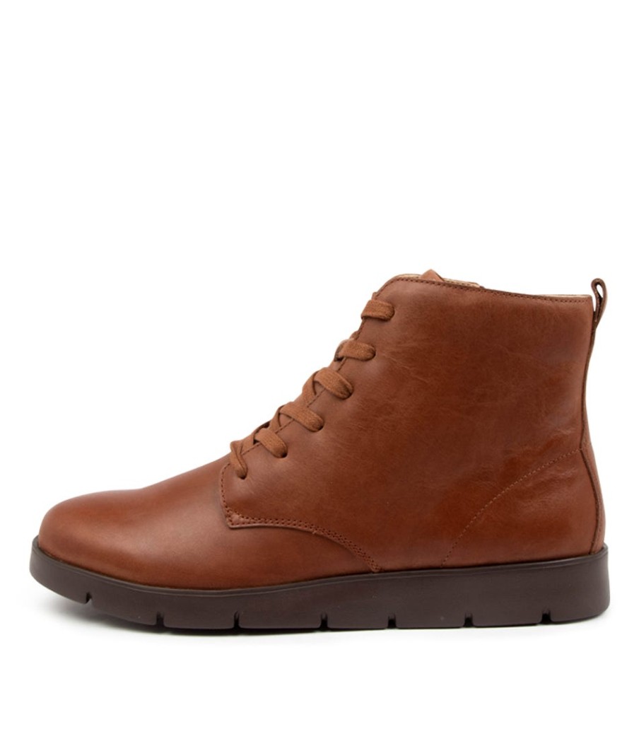 ZIERA Manila W Cognac Leather Ankle Boots | Boots