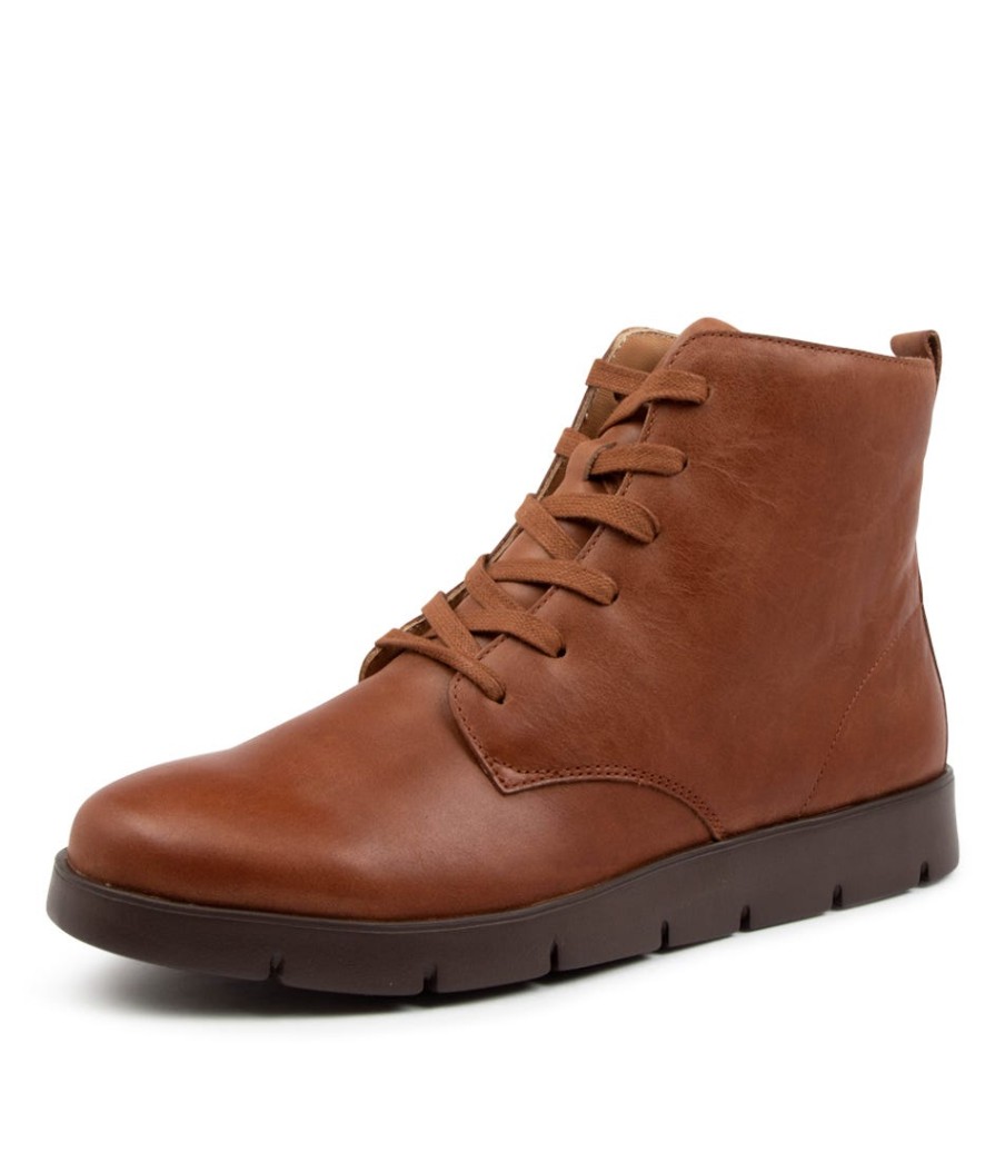 ZIERA Manila W Cognac Leather Ankle Boots | Boots