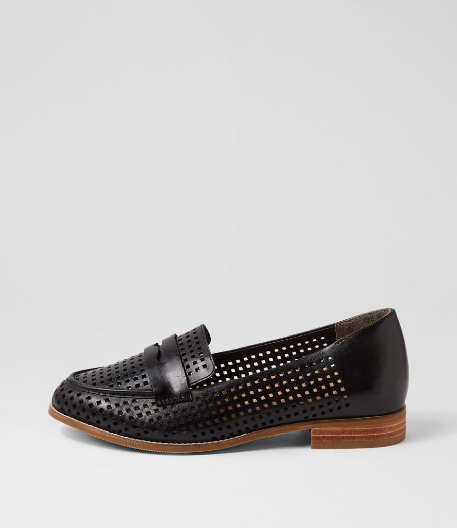 ZIERA Toppiey Xf Black Leather Loafers | Loafers