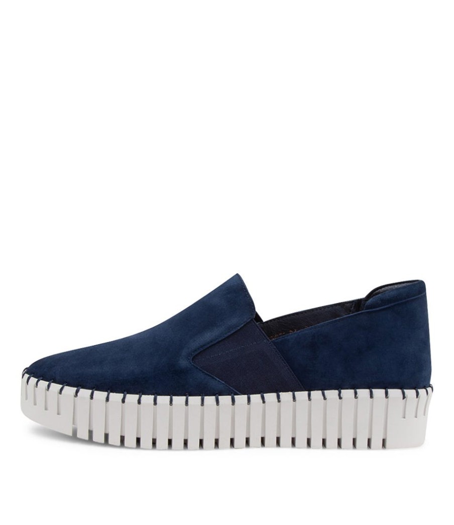 DJANGO & JULIETTE Becca Navy Suede Sneakers Ws | Sneakers