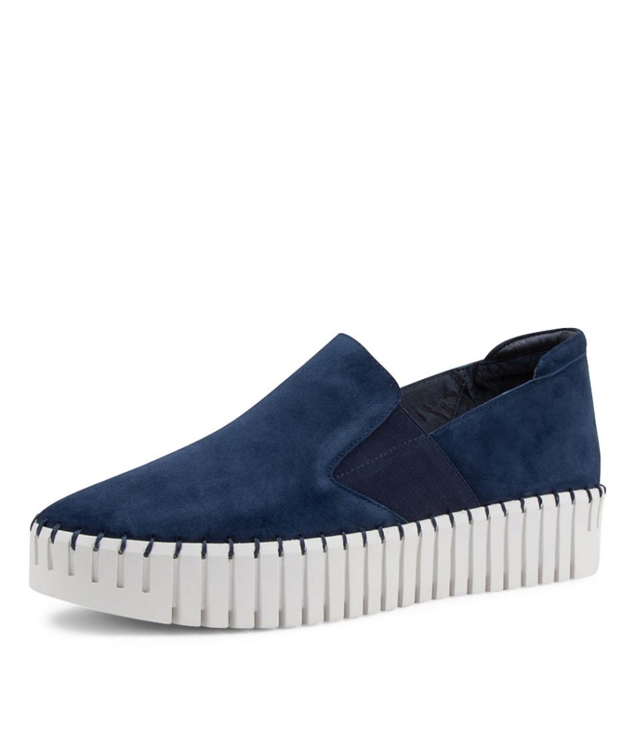 DJANGO & JULIETTE Becca Navy Suede Sneakers Ws | Sneakers