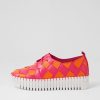 DJANGO & JULIETTE Baxta Fuchsia Bright Orange Leather Sneakers | Sneakers