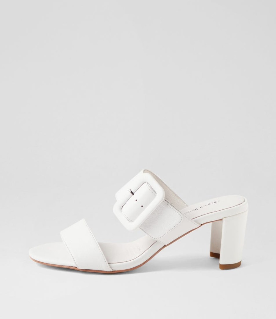 DIANA FERRARI Feebies White Leather Sandals | Heels