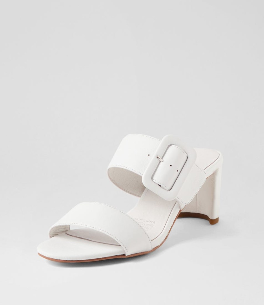 DIANA FERRARI Feebies White Leather Sandals | Heels