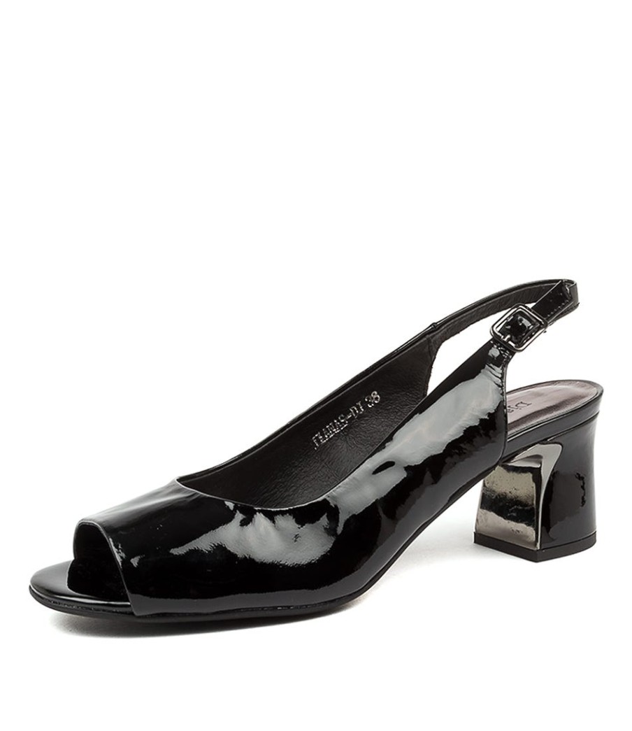 DJANGO & JULIETTE Jianas Dj Black Patent Leather | Heels