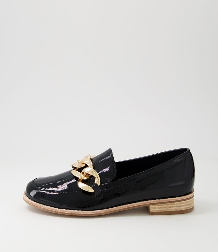 DJANGO & JULIETTE Ampard Black Patent Leather Loafers | Loafers