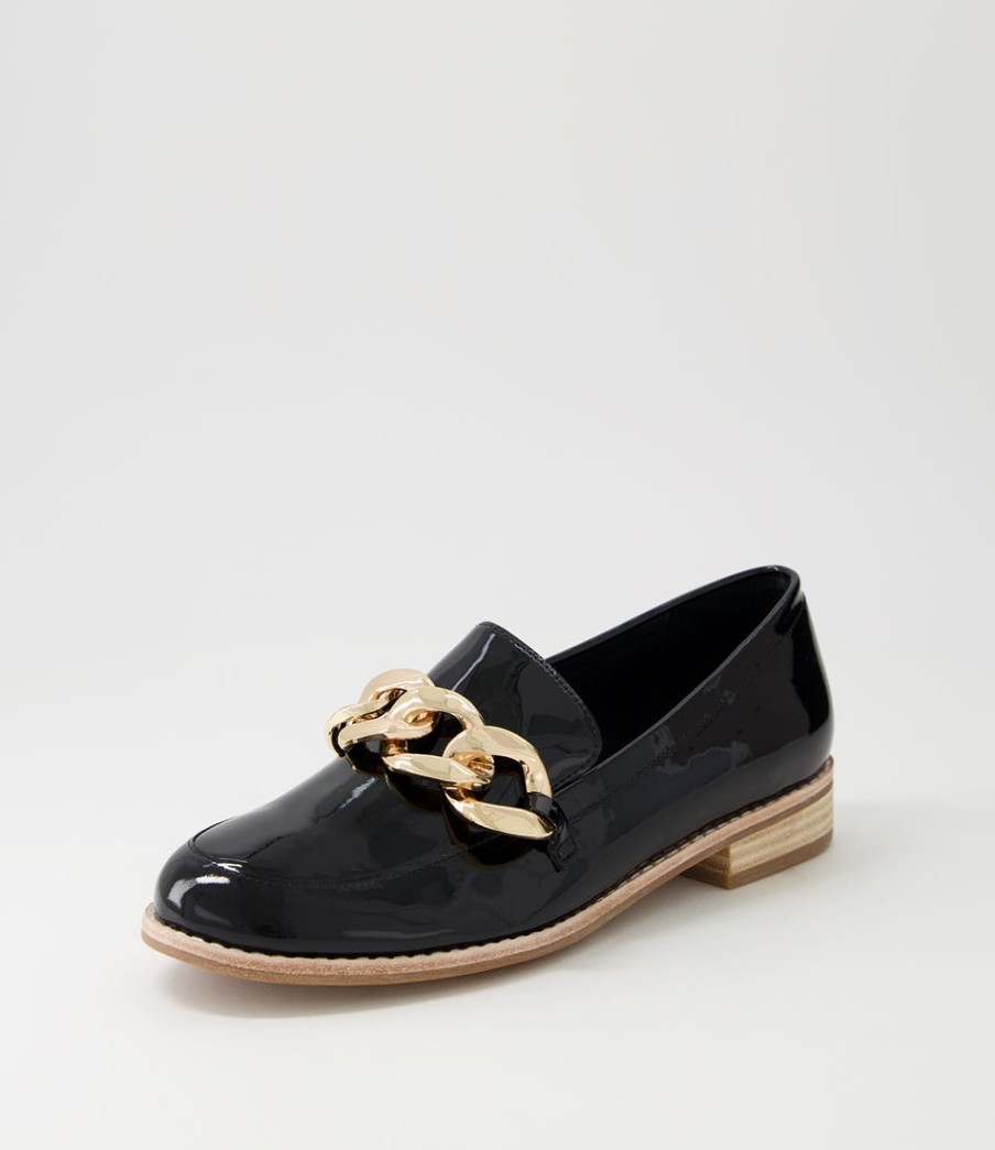 DJANGO & JULIETTE Ampard Black Patent Leather Loafers | Loafers