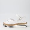 DJANGO & JULIETTE Adah White Leather Espadrilles | Espadrilles