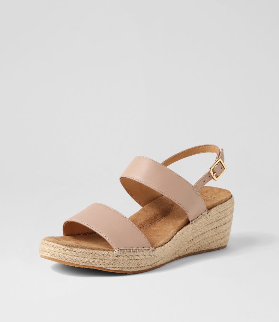 ZIERA Kiarra Xw Blush Leather Espadrilles | Espadrilles