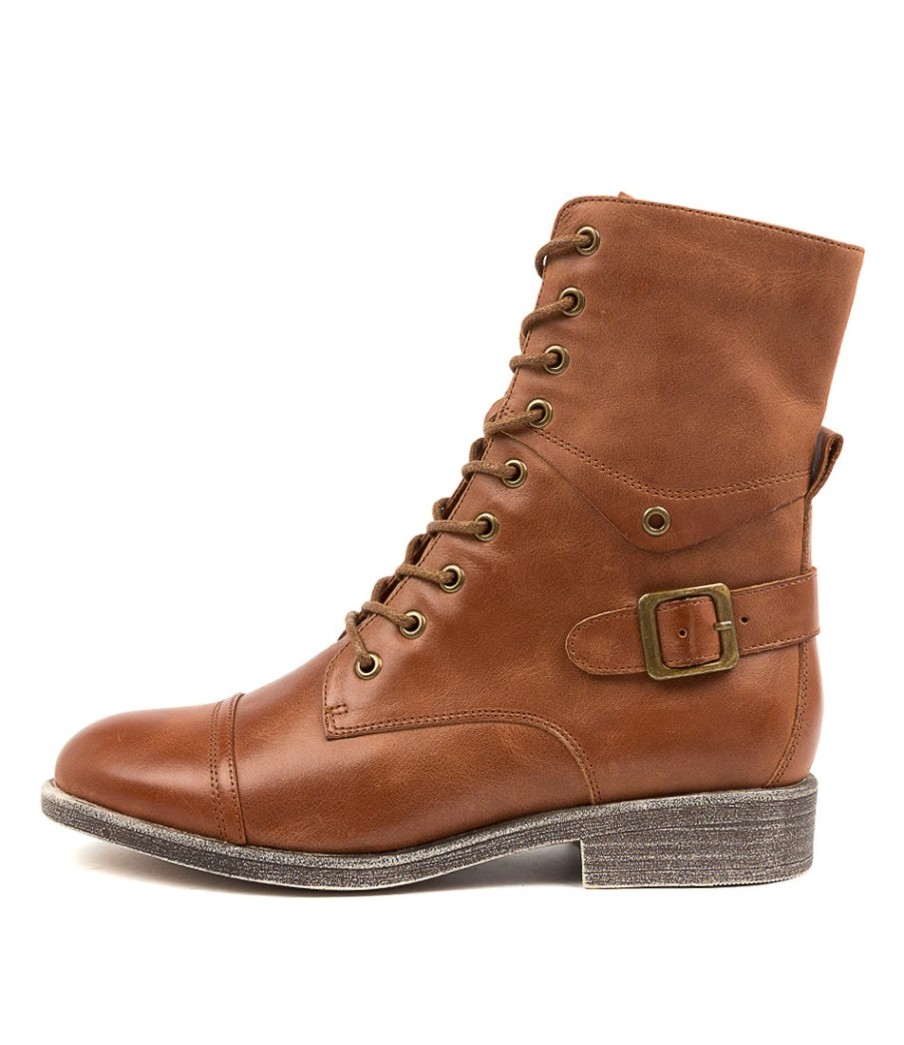 DJANGO & JULIETTE Mekhi Cognac Leather | Boots