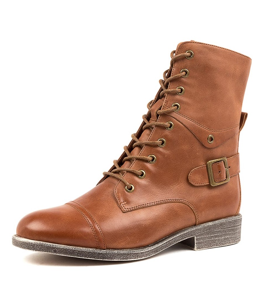 DJANGO & JULIETTE Mekhi Cognac Leather | Boots