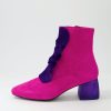 DJANGO & JULIETTE Marzia Fuchsia Purple Suede Ankle Boots | Boots