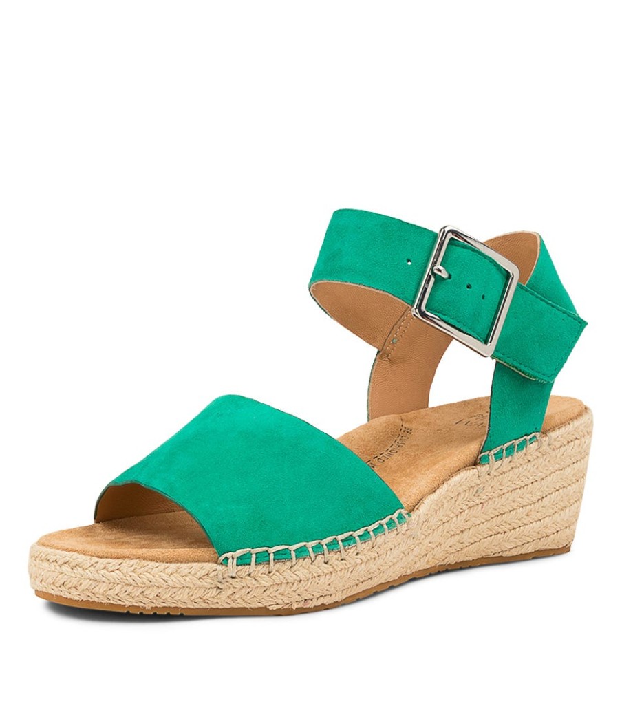 ZIERA Kraig Xw Emerald Suede | Espadrilles