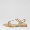 DJANGO & JULIETTE Laroza Lrg Champagne Fabric Jewels Sandals | Flats