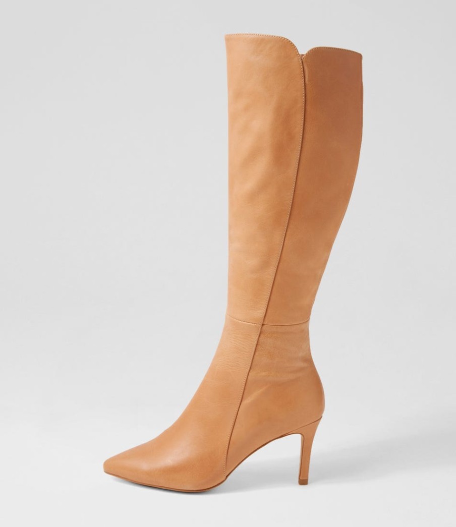 TOP END Buel Cappuccino Leather Knee High Boots | Boots