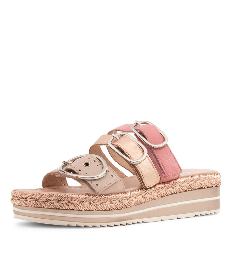 DJANGO & JULIETTE Abbas Rose Multi Slides | Espadrilles