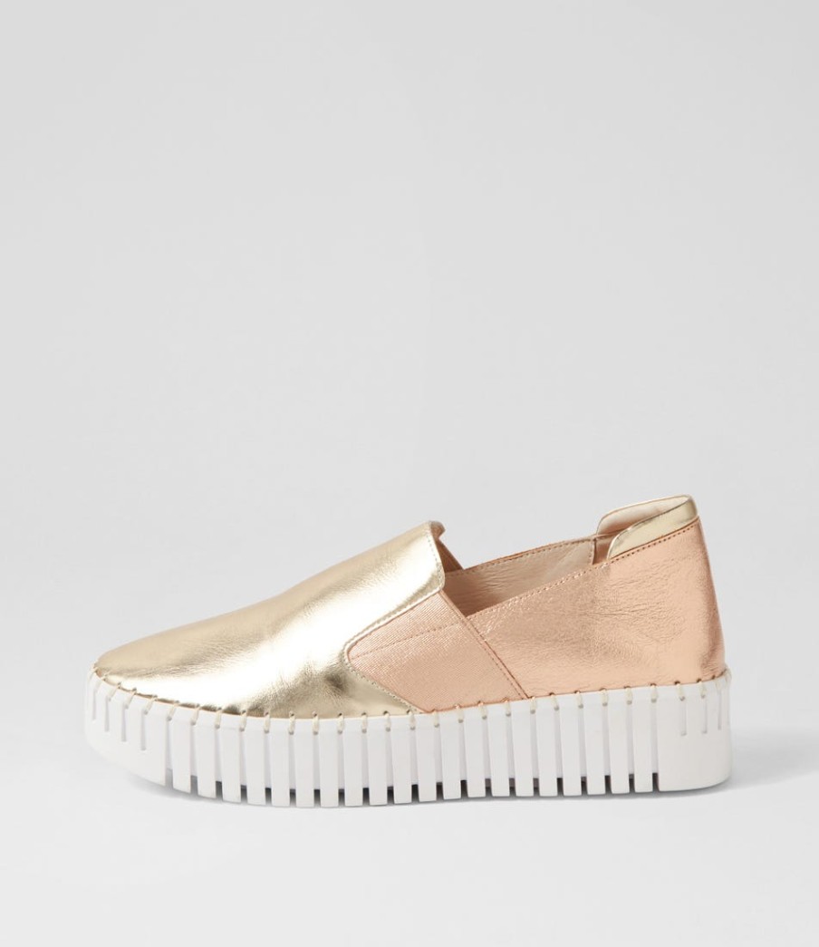 DJANGO & JULIETTE Becca Pale Gold Champagne Crush Multi Sneakers | Sneakers