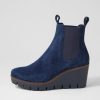 DJANGO & JULIETTE Niddle Navy Suede Ankle Boots | Boots