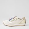 ARA Osaka 87 Creme Shell Platinum Leather Sneakers | Comfort