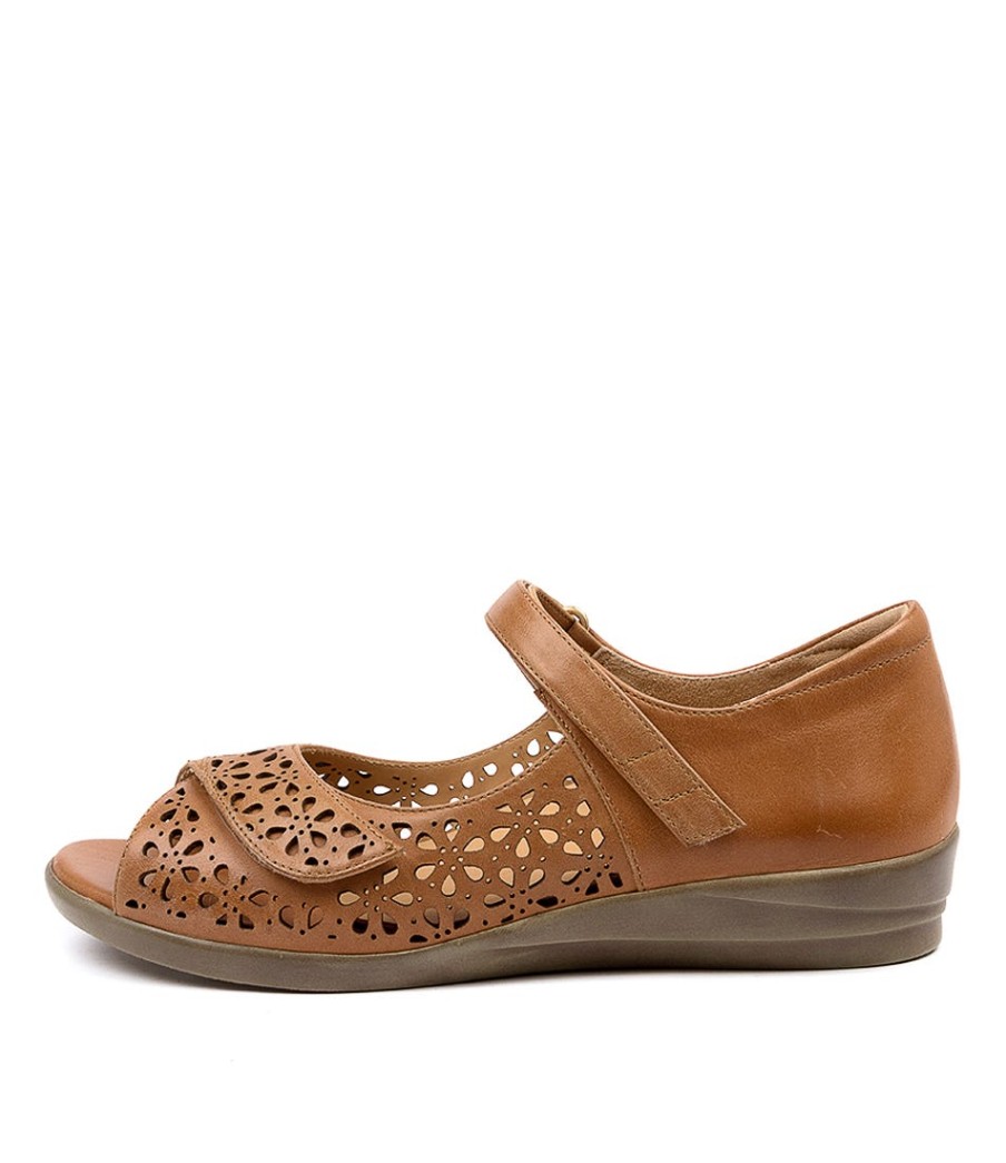 ZIERA Daffodil W Tan Leather | Wedges