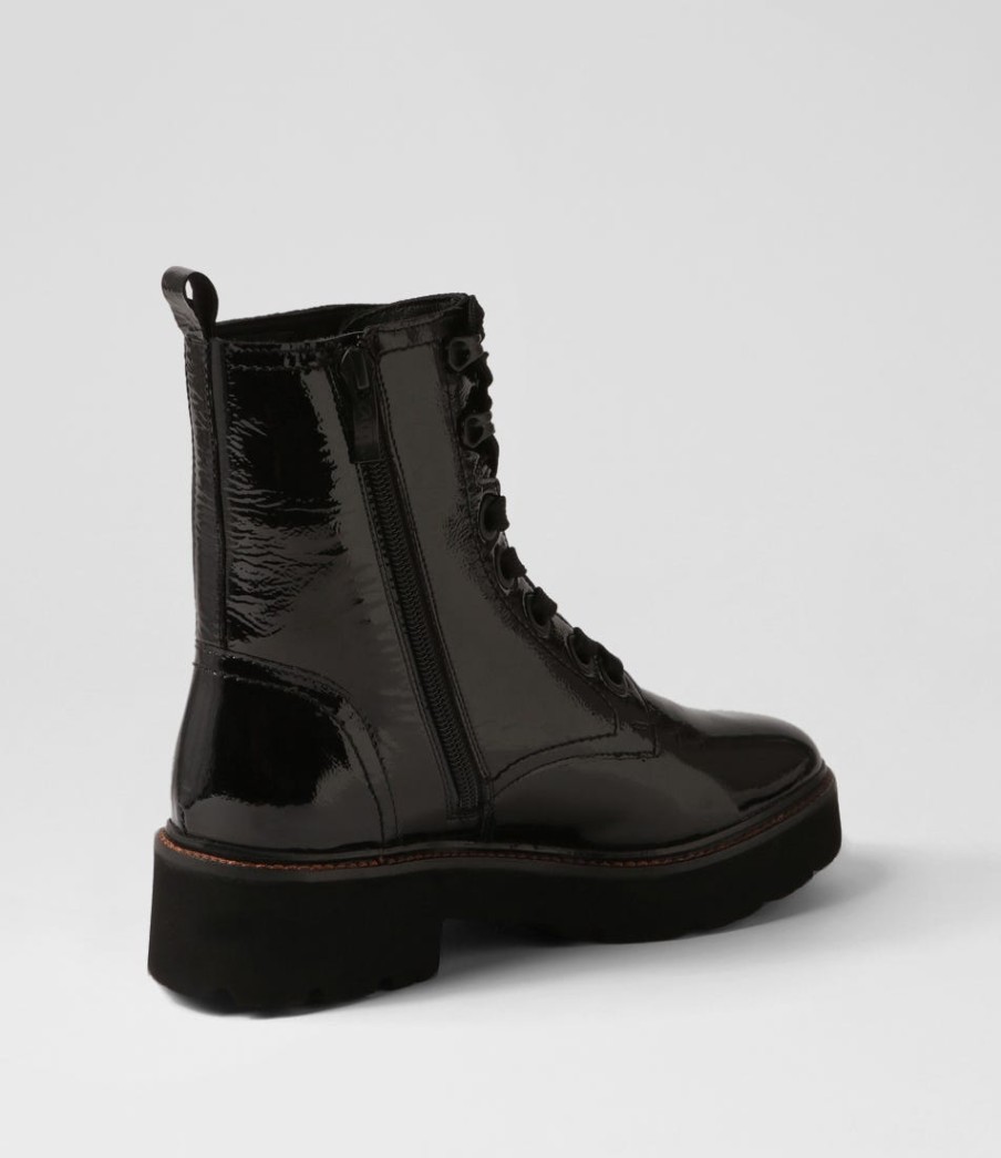 ARA Bologna 13 Black Leather Lace Up Boots | Boots