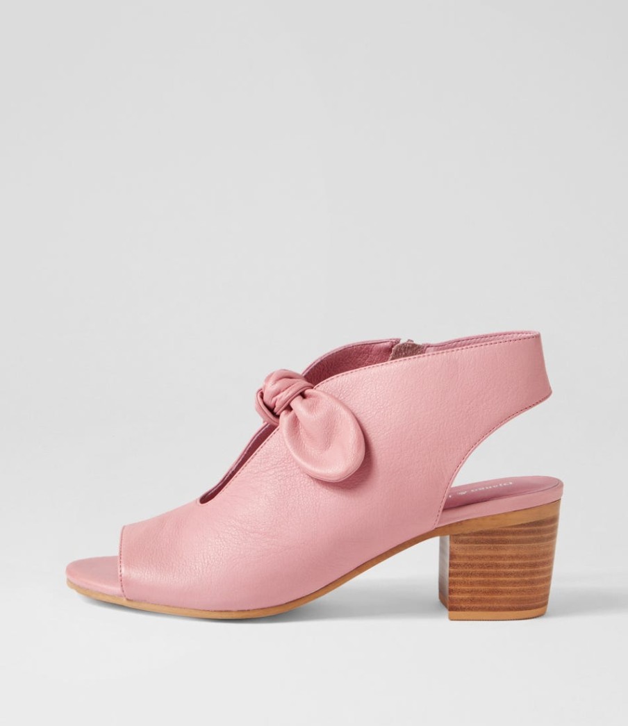 DJANGO & JULIETTE Banana Pretty Pink Leather Sandals | Heels