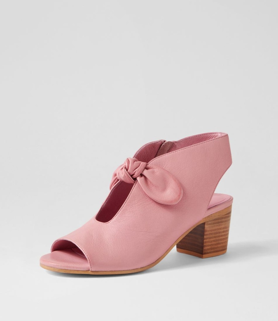 DJANGO & JULIETTE Banana Pretty Pink Leather Sandals | Heels