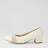 ARA Nizza 13 Creme Shell Platinum Leather Heels | Comfort