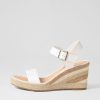 DJANGO & JULIETTE Pakko White Natural Multi Leather Espadrilles | Espadrilles