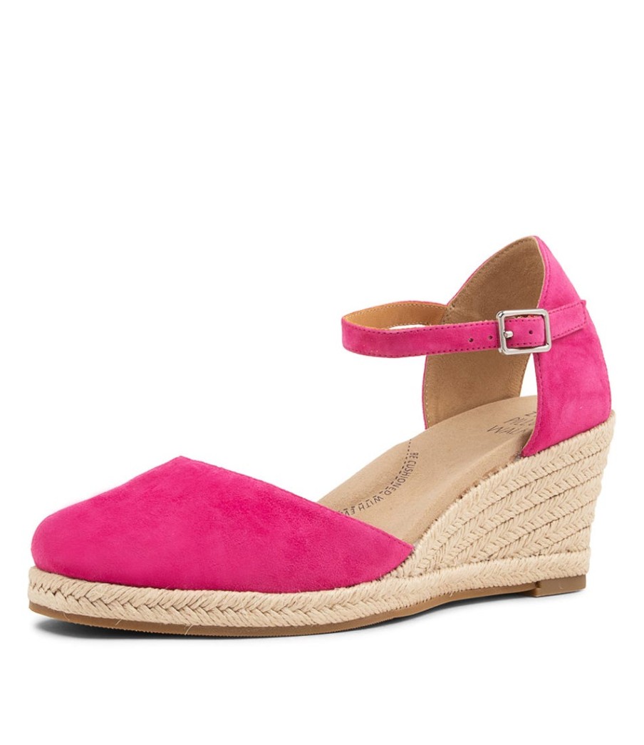 ZIERA Autumn W Fuchsia Suede Heels | Espadrilles